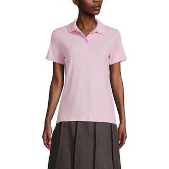 Lands End School Uniform Short Sleeve Feminine Fit Interlock Polo Shirt in Ice Pink at Nordstrom, Size Xx-Small