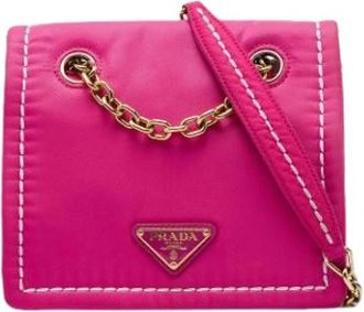 Prada Pre-owned Vintage Crossbody Bag - Dames - Vintage Schoudertas - Roze - ONE Size - Nylon - Vintage