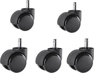 OEM Juego De 5 Ruedas Giratorias Para Sillas De Oficina De 10 Mm X 22 Mm - Ruedas Para Suelos Duros De Hasta 175 Kg - Ruedas Para Sillas Giratorias - F&aacute;ci