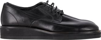 Yohji Yamamoto Veterschoenen in Zwart Leer