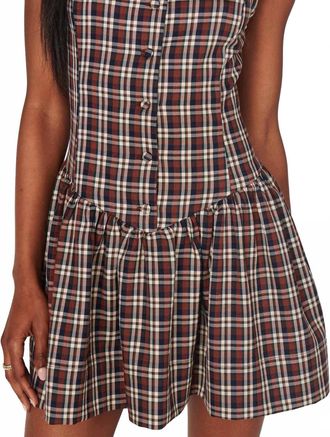 Show me your Mumu Meester Mini Dress In Saddle Plaid