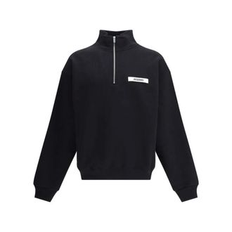 Jacquemus Cozy Zip-Up Sweatshirt - male - Jacquemus - Zip-throughs - Black - XL - Sweatshirts & Hoodies