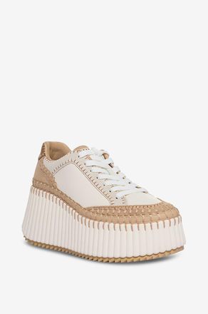 Chlo&eacute; Keilsneakers aus Leder Nama