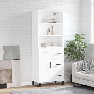 Berkfield Home Highboard White 69.5x34x180 cm Engineered Wood