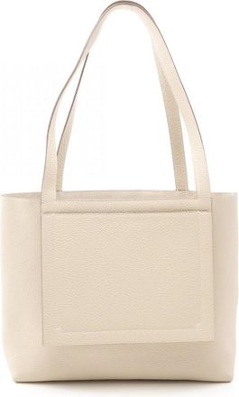 Herm&egrave;s Ivory Taurillon Clemence Leather Tote Bag (Pre-Owned)