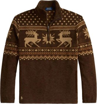 Polo Ralph Lauren fair isle-knit sweater - men - Recycled Polyester - L - Brown