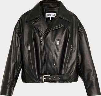 Loewe Short Nappa Lambskin Biker Jacket
