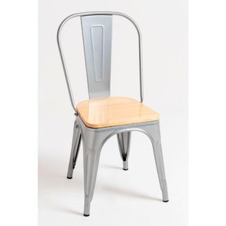 Regalos Miguel Regalos Miguel - Packs Sillas Comedor - Pack 2 Sillas Torix Madera Natural - Gris Metalizado