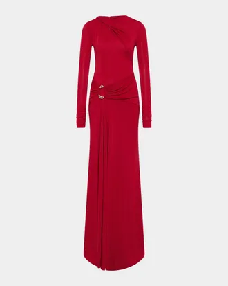 Rebecca Vallance Draped Jersey Maxi Dress