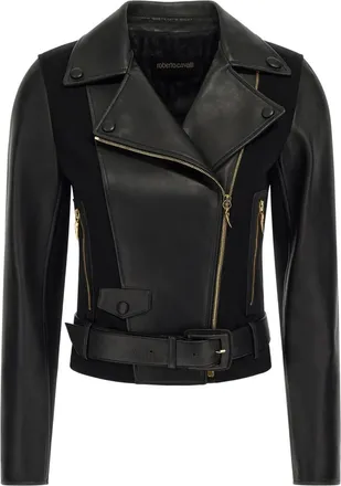 Roberto Cavalli leather jacket - Black