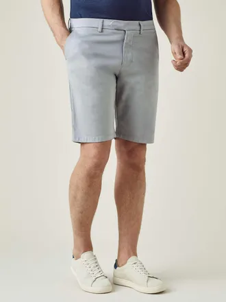 Luca Faloni Light Grey Cotton (Whipcord) Shorts