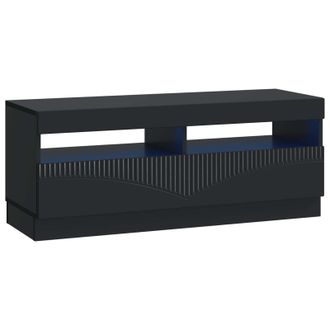 vidaXL Mueble De Tv Led Negro Madera De Ingenier&iacute;a Vidaxl