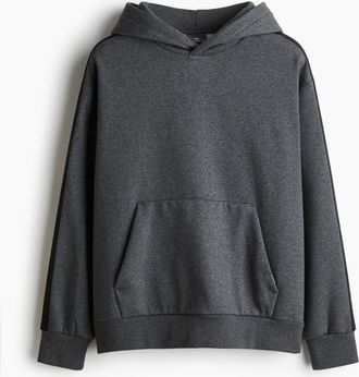 H&M Hoodie mit seitlichen Streifen in Loose Fit - Grau