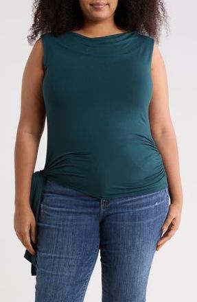 Renee C Side Tie Stretch Modal Top in Hunter Green at Nordstrom Rack, Size 3X