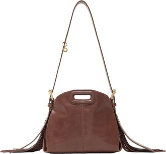 Maje Miss M mini bag in vintage leather in Brown at Nordstrom, Size Medium