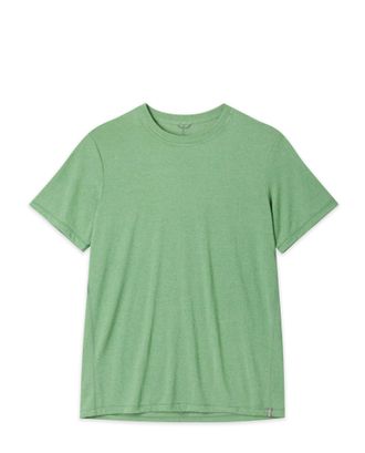 Stio | Mens Divide Tee Shirt Short Sleeve, Size Extra Large in Forage Heather | Cotton