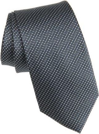 Duchamp Textured Neat Silk Tie in Navy at Nordstrom Rack