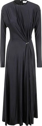 Paco Rabanne Crewneck Gathered Dress