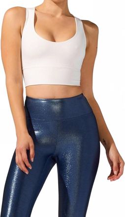 Heroine Sport Cross Back Top In White