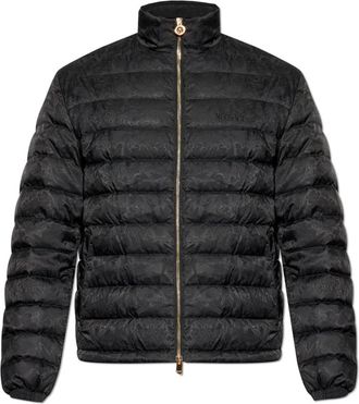 Versace Barocco Light Puffer Jacket - Heren - Gewatteerde jassen - Zwart - S - Polyester - Jassen