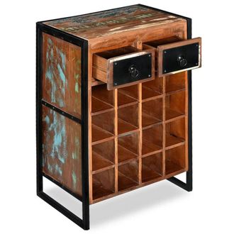 Berkfield Home Beautiful Wine Rack for 16 Bottles Solid Reclaimed Wood in Brown