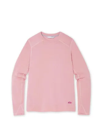 Stio | Womens Trax Power Grid Crew Top, Size Extra Small in Rustic Rose