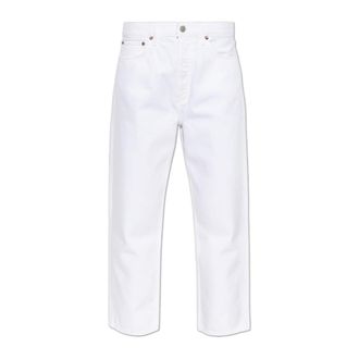 A Gold E Loose-fit Jeans, female, White, Size: W23 90s Crop Jeans