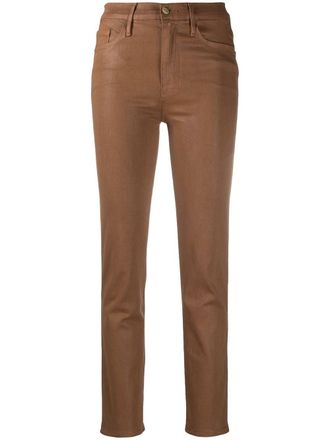 Frame Denim mid-rise skinny jeans - women - Cotton/Polyester/Spandex/Elastane - 27 - Brown