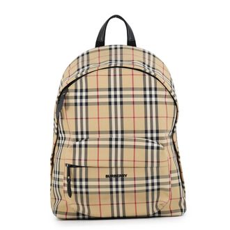 Burberry Beige Canvas Backpack (Pre-Owned)