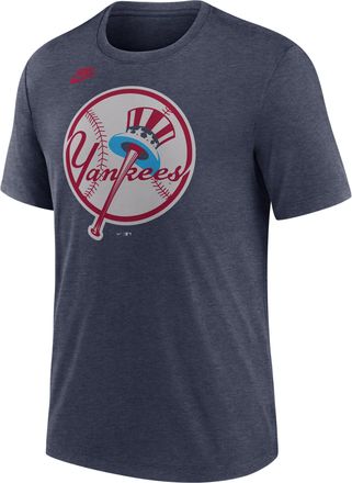 Nike New York Yankees Cooperstown Logo Nike Mens MLB T-Shirt in Blue | NJFDEX52N27-70U