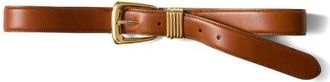 Veronica Beard Arch Leather Belt in Hazelwood at Nordstrom, Size X-Small