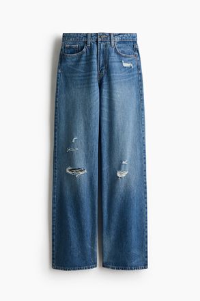 H&M Wide High Waist Jeans - Denimblau