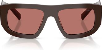 Prada 0pr D04su Oversized Rectangular Acetate Sunglasses