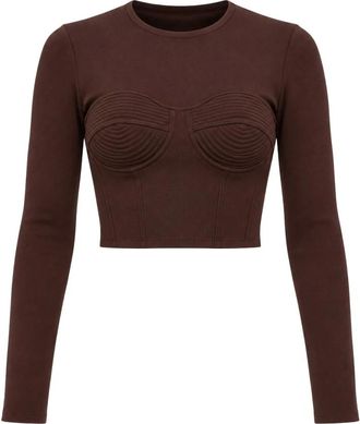 Dolce & Gabbana Top a maniche lunghe - - Tops - Donna - Marrone - S