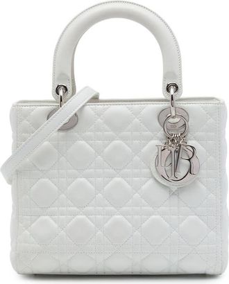 Dior Pre-owned Dior Medium Lambskin Cannage Lady Satchel Ladies PN8Y6K4LV8K16E16