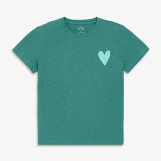 primary Adult Heart Easy Tee in Sunwashed Teal Heart at Nordstrom, Size Medium
