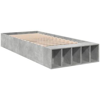 vidaXL Bed Frame without Mattress Concrete Grey 90x200 cm Vidaxl