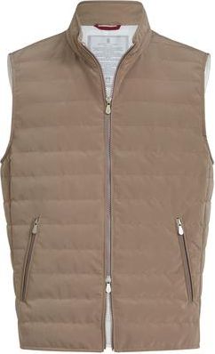 Brunello Cucinelli Nylon down vest in Hazelnut at Nordstrom, Size Xxx-Large Eu