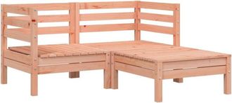 vidaXL Sof&aacute; De Jard&iacute;n De 2 Plazas Con Reposapi&eacute;s Madera Maciza Douglas Vidaxl