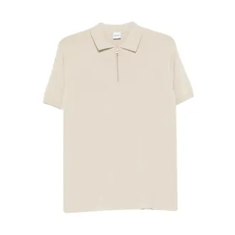 Aspesi Polo Shirts, male, Beige, Size: 2XL Zip Polo