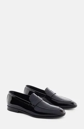 Scarosso Marzio Loafers in Black - Patent Leather at Nordstrom, Size 41.5