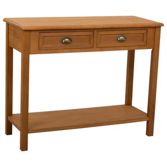 Wanderlust Deco Recibidor-consola de madera con 2 cajones y 1 balda marron 100x40x78