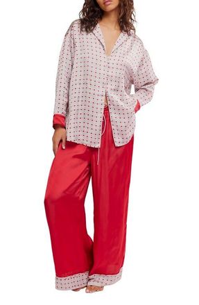 Free People Dreamy Days Print Pajamas in Heart Print at Nordstrom, Size Small