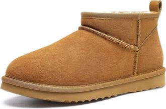 Generic NYSBH Winter Fur Snow Boots Women Classic Thick Sole Outdoor Fuzzy Suede Mini Boots Women Wool Boots Fluffy Boots