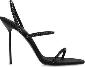 PARIS TEXAS Lidia Sandalen met Hak - Dames - Sandalen met hakken - Zwart - 40 EU - Leer - Schoenen