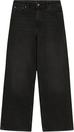 Holzweiler Wijde pijp jeans met relaxte pasvorm - Dames - Regular Fit Jeans - Zwart - 3XS L34 - Katoen - Jeans