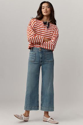 Maeve The Colette Crop High-Rise Wide-Leg Jeans by Maeve