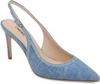 L'agence Vichy Slingback Pump in Blue Denim at Nordstrom, Size 7.5