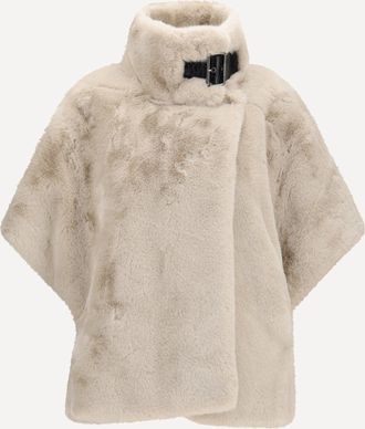 Pinko Faux fur Jacket with buckle Female XS