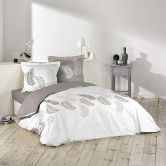 AC-D&eacute;co Ac-deco - Set Biancheria Da Letto 3 Posti. 240 X 220 Cm Stampato A 57 Fili Allover Guava